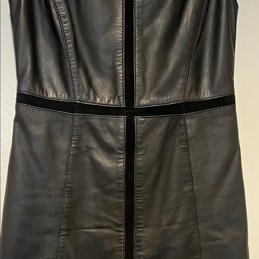 Mango Genuine Leather Black Dress - Picture 3 of 5